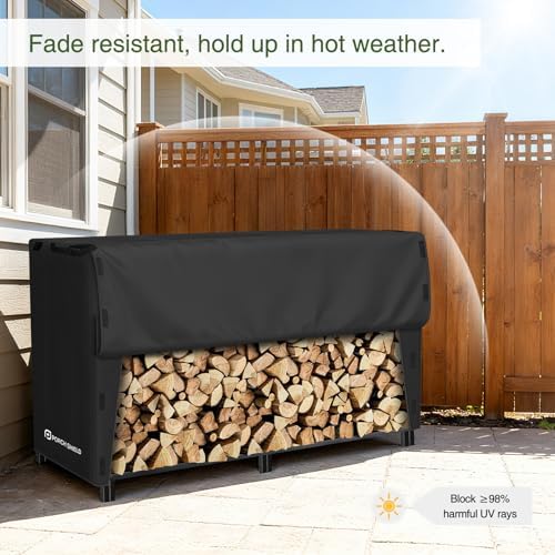 Porch Shield 8ft Waterproof Firewood Rack Cover (Cover Only)