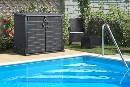 Duramax Storeaway 4 ft. 3 in. x 2 ft. 5 in. x 3 Ft 7 in. Resin Horizontal Outdoor Storage Shed Gray