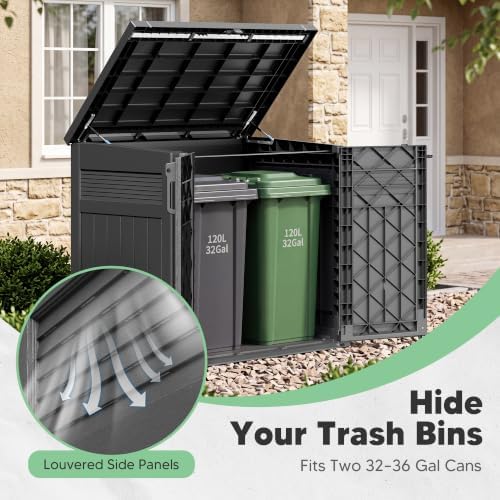 Large Outdoor Storage Shed, Heavy Duty Weatherproof Storage Cabinet