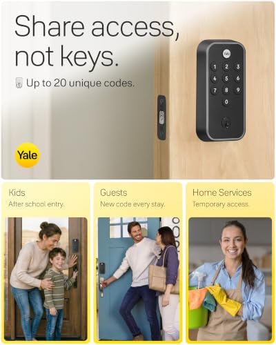 Yale Digital Keypad Deadbolt, Keyless Entry Door Lock, Satin Nickel