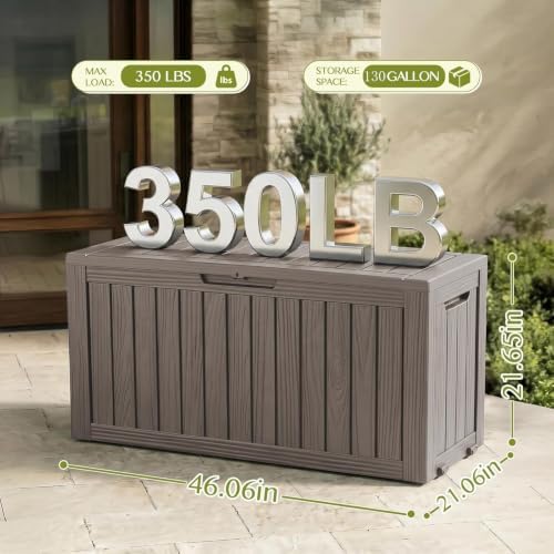 Vixzen 130 Gal Package Delivery Box Lockable Outdoor Storage Boxes Grey