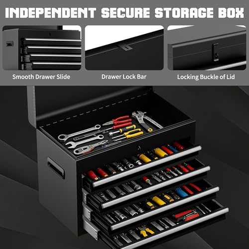 5 Drawer Rolling Tool Chest, 3-in-1 Assembled Tool Cabinet