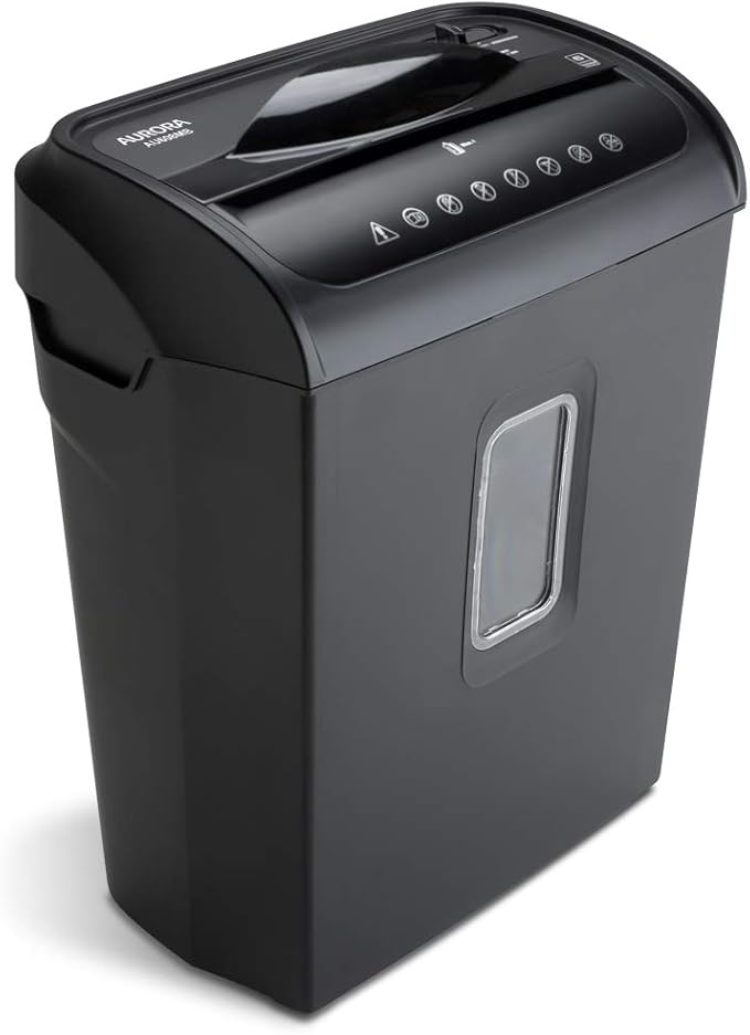 Aurora AU608MB High-Security 6-Sheet Micro-Cut Paper Credit Card Shredder