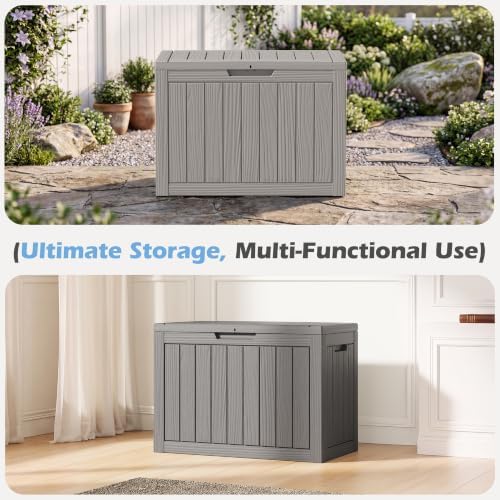 Outdoor Storage Box Waterproof, 50 Gallon Deck Box for Patio Storage