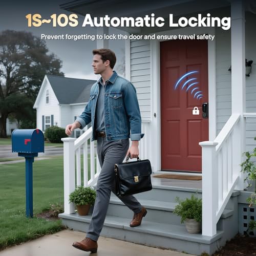 Video Smart Lock with Camera & Doorbell,6-in-1 Keyless Entry Door Lock for Front Door,Deadbolt Lock with Built-in WiFi 2K HDR Camera,Support Fingerprint,Keypad and Voice Unlock,Video Call,App Control