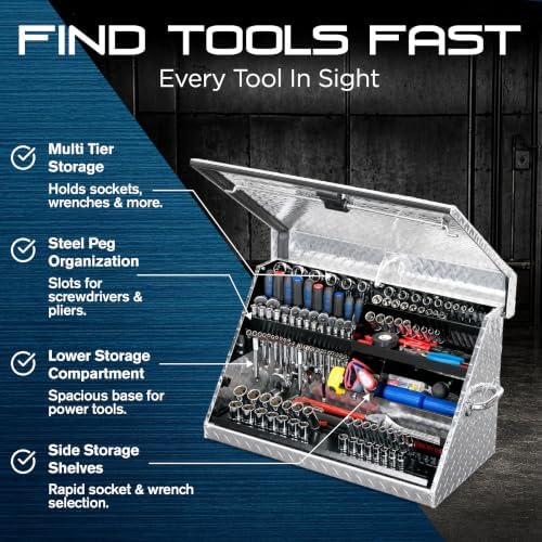 Montezuma 30" x 15" Heavy Duty Steel Triangle Toolbox (aluminum, brite)