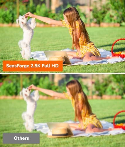 SensForge 2.5K Wireless Security Camera, Outdoor Battery Powered, 2.4GHz Wi-Fi, Magnetic, No Subscription Required, Human/Motion Detection, Color Night Vision, Spotlight, Siren, 2-Way Talk