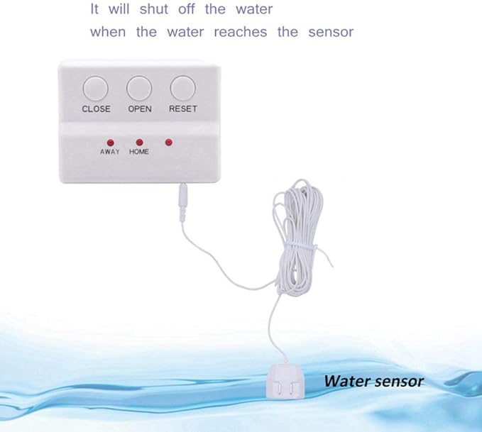 E-SDS Water Leak Detector with Shutoff Valve, Sensors and Sounds Alarm