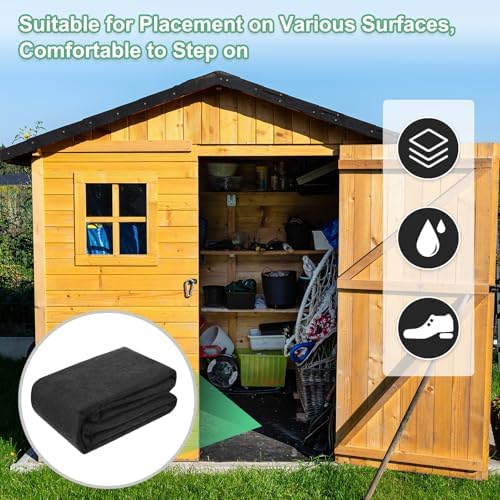 M METERXITY Outdoor Storage Shed Mat, 8.2x10.2 ft Shed Flooring Mat, Grey
