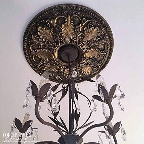 Ekena Millwork CM11PAUWF 11 1/2"OD X 1"P Palmetto Ceiling Medallion, Ultra Pure White