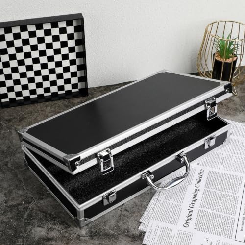 ERINGOGO Aluminum Alloy Toolbox 14.17 X 7.87 X 2.95 in Large Capacity Tool Box with Handle and Safety Clasp Portable Medicine Box for Home Garage School Hospital Storage