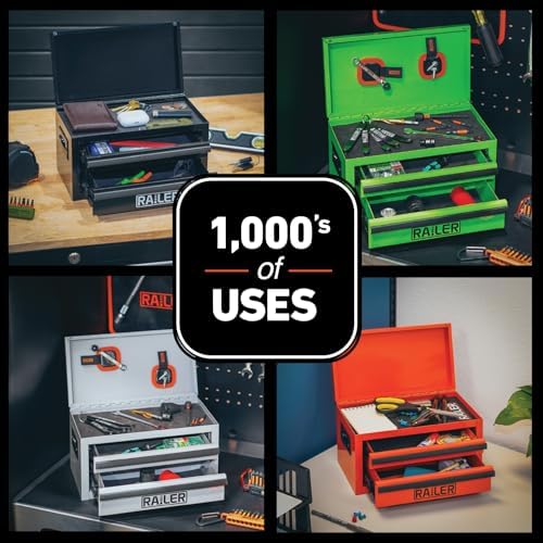 Mini Metal Tool Box Organizer Small Steel Drawer Storage Workshop Chest