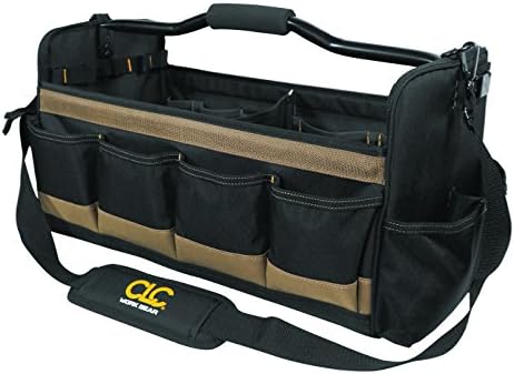 Custom Leathercraft WORK GEAR 1579 20 Inch, Open Top, Soft Sided Tool Box, 27 Pockets