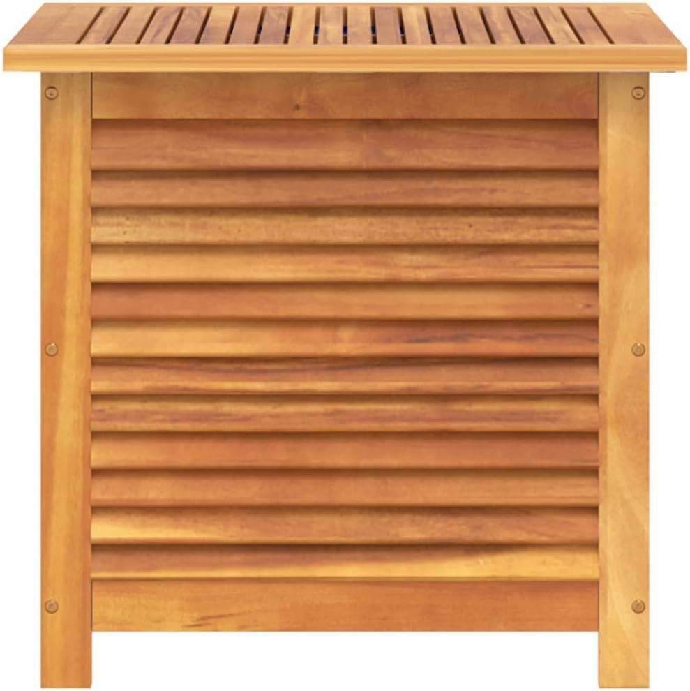vidaXL Garden Storage Box Natural Wood Solid Acacia Wood, 100% PE (Bag)