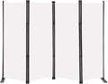 MAYOLIAH 4 Panel Room Divider Screen 6Ft Tall Foldable Privacy Dividers Indoor