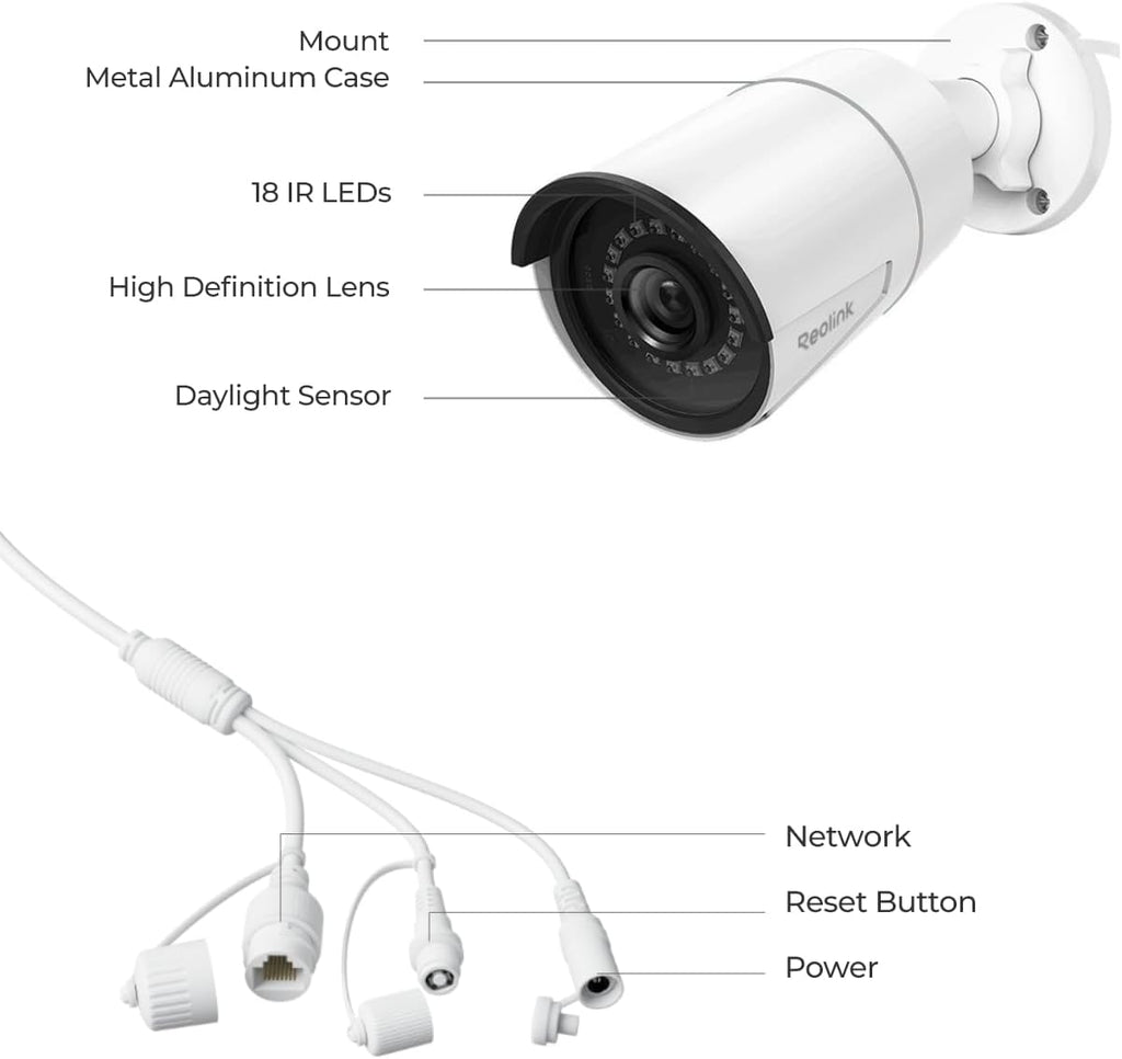 REOLINK PoE Security Camera RLC-510A(Pack of 2), 5MP Home Surveillance