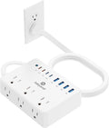 Kakyanill 100W Charging Station, 6 AC Outlets 8 USB Power Strip