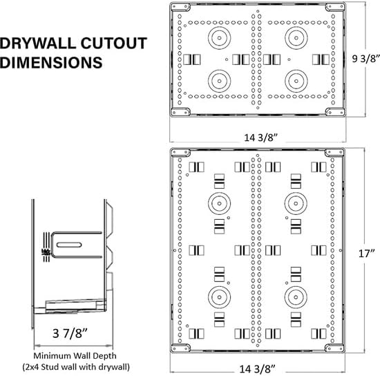 Legrand - OnQ Cable Management, In-Wall Media Box, Dual Purpose Structured