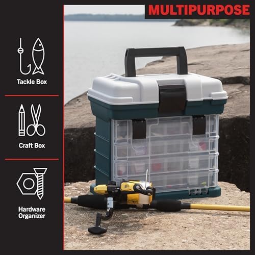Stalwart Portable Tool Box Small Parts Organizer, Gray
