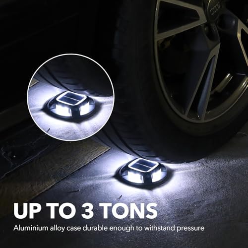 AGPTEK Solar Driveway Lights Outdoor 16 Pack, 2 Color Modes LED Deck Dock