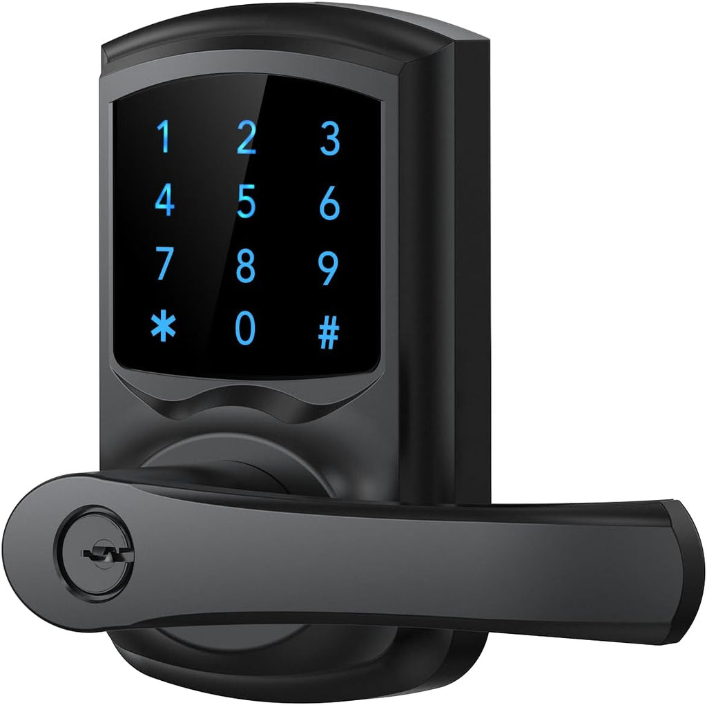 Keypad Keyless Entry Door Lock with Handle Smart Electronic Locks Deadbolts