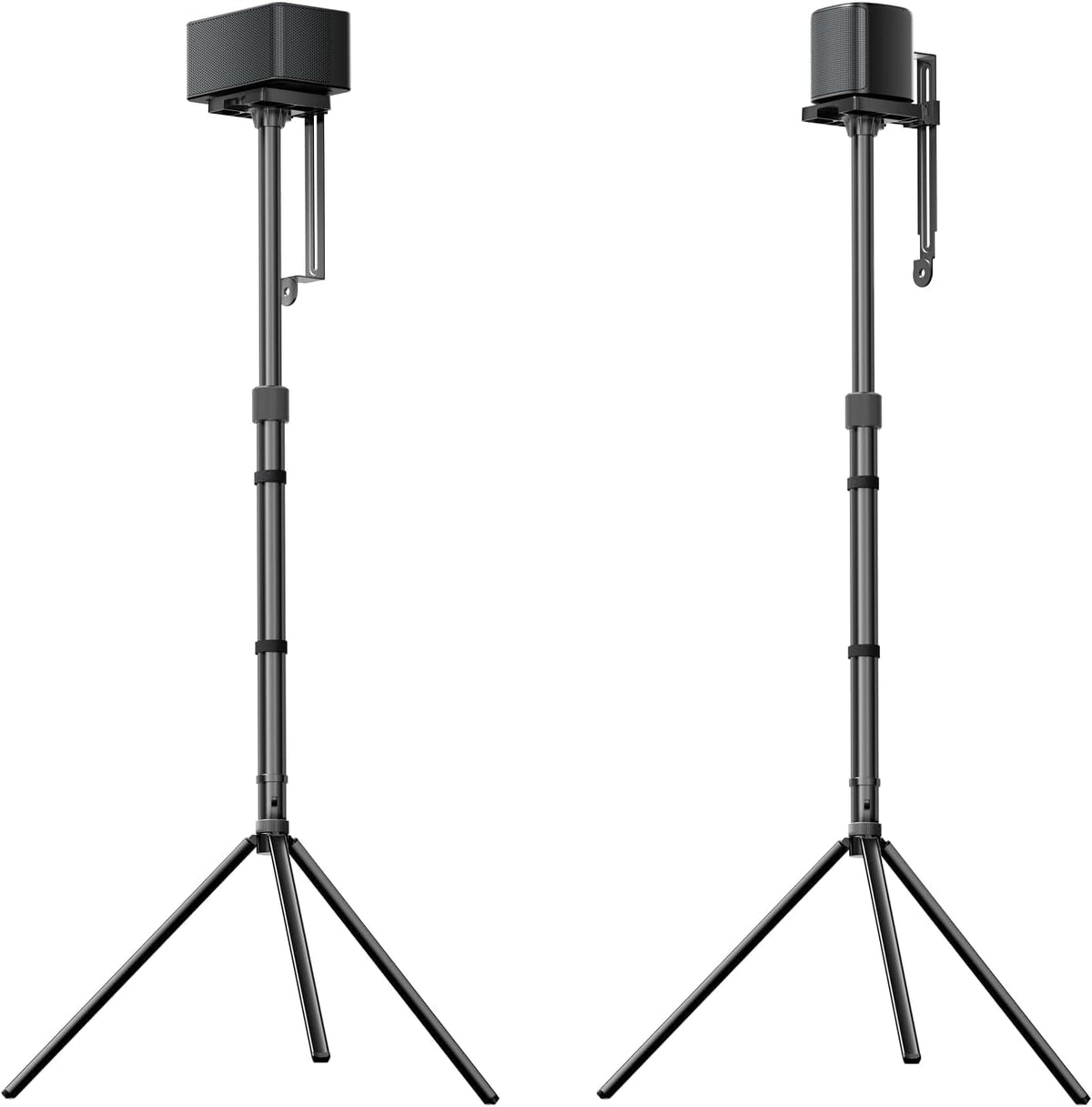 ULTIMEA 2-Pack Universal Height-Adjustable Speaker Stands, Extendable from 62cm