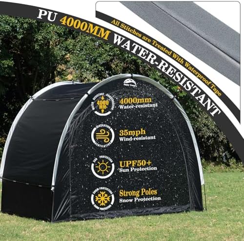 Happy Travel Bike Storage Shed Tent, Outdoor Portable Bicycle Storage Sheds