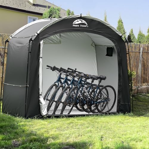 Happy Travel Bike Storage Shed Tent, Waterproof Portable Bicycle Cover Shed