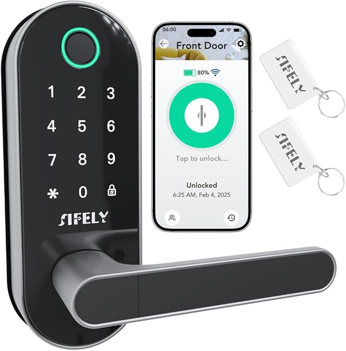 Built-in WiFi Fingerprint Smart Door Lock