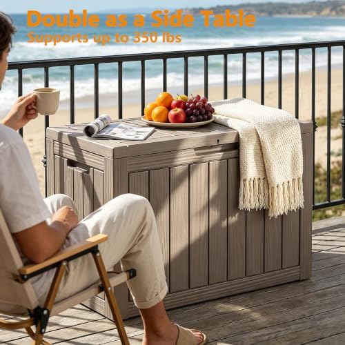ROJIK Waterproof Deck Box Durable Outdoor Storage Box