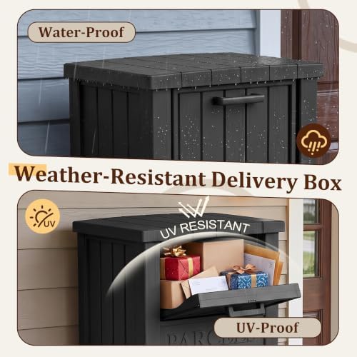 Package Delivery Boxes for Outside, 120 Gallon Outdoor Storage Box
