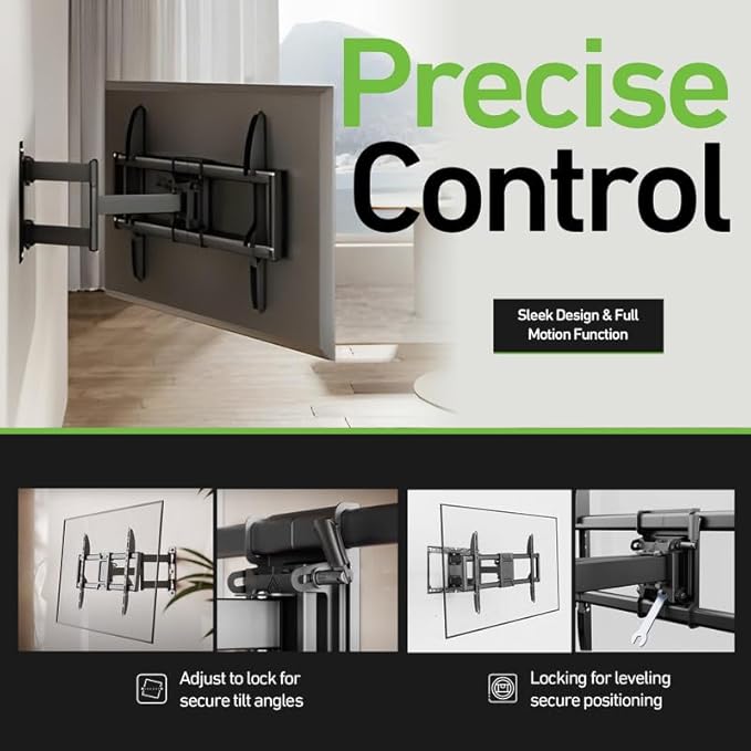 Heavy Duty Dual Arm Articulating Wall Mount Bracket