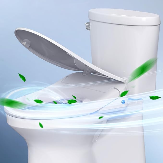R&T V303 Auto-Open Smart Bidet Toilet Seat, Elongated Electric Bidets