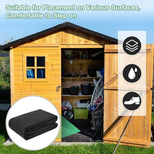 M METERXITY Outdoor Storage Shed Mat, 7x8.2 ft Shed Flooring Mat, Grey