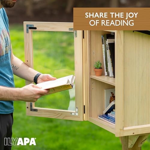 Ilyapa Library Box Outdoor - 16x14x22, Little Outdoor Book Library