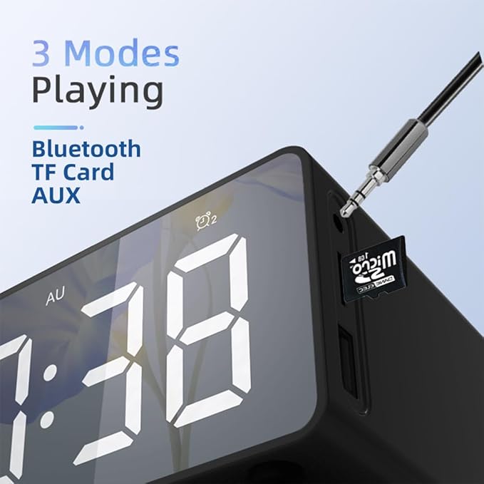IHAO 7in1 Multifunctional Digital Alarm Clock