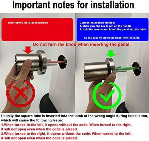 BOTHSTAR Keypad Door Knob with Key,Keyless Entry Door Lock, Code Locks Door Knob, Auto Lock,50 User Code, for Home,Office,Hotel,Bedroom,Garage,Not Deadbolt