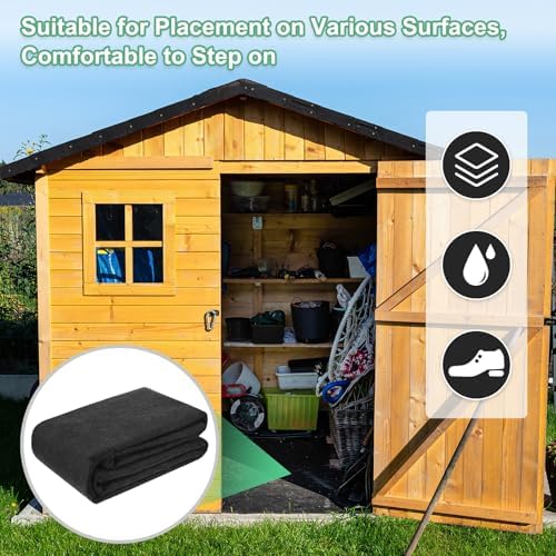 M METERXITY Outdoor Storage Shed Mat, 6x9 ft Shed Flooring Mat, Grey
