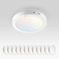 ASD LED 7" Round Flush Mount Ceiling Light Fixture, Low Profile Surface (12 Pack)