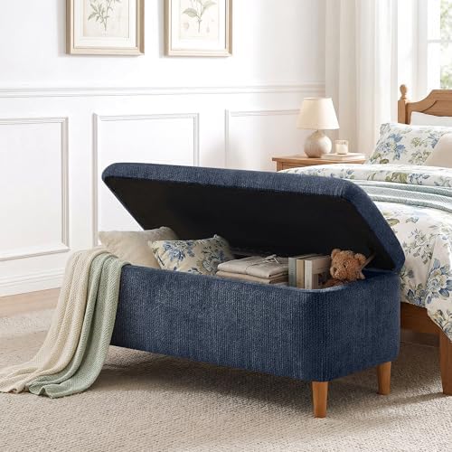 39.4" Ottoman with Storage Upholstered Storage Bench for Living Room