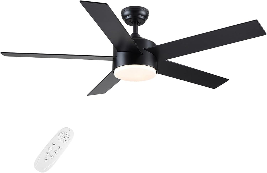 POCHFAN 52 inch Black Ceiling Fans