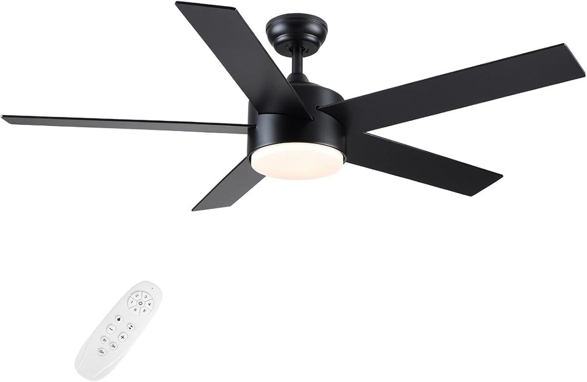 POCHFAN 52 inch Black Ceiling Fans