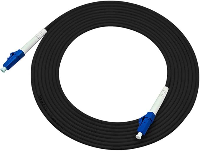 Jeirdus 75M LC to LC Outdoor Armored Simplex 9/125 SM Fiber Optic Cable Jumper