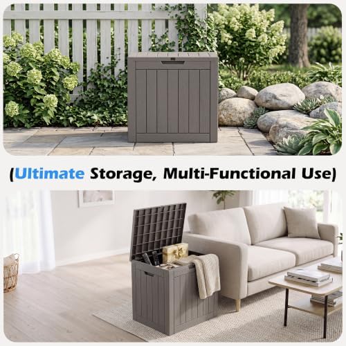 Outdoor Storage Box Waterproof, 35 Gallon Deck Box for Patio Storage