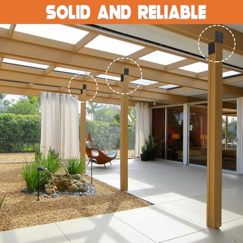 4pcs 4x4 Post Brackets, Heavy Duty Steel Connectors for Wood Posts