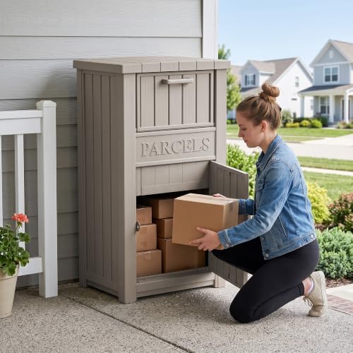 Package Delivery Boxes for Outside, 120 Gallon Outdoor Storage Box