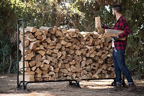 Champion Power Equipment 201164 96-Inch Firewood Heavy Duty Wood Log Rack, Weather Resistant Cover Included