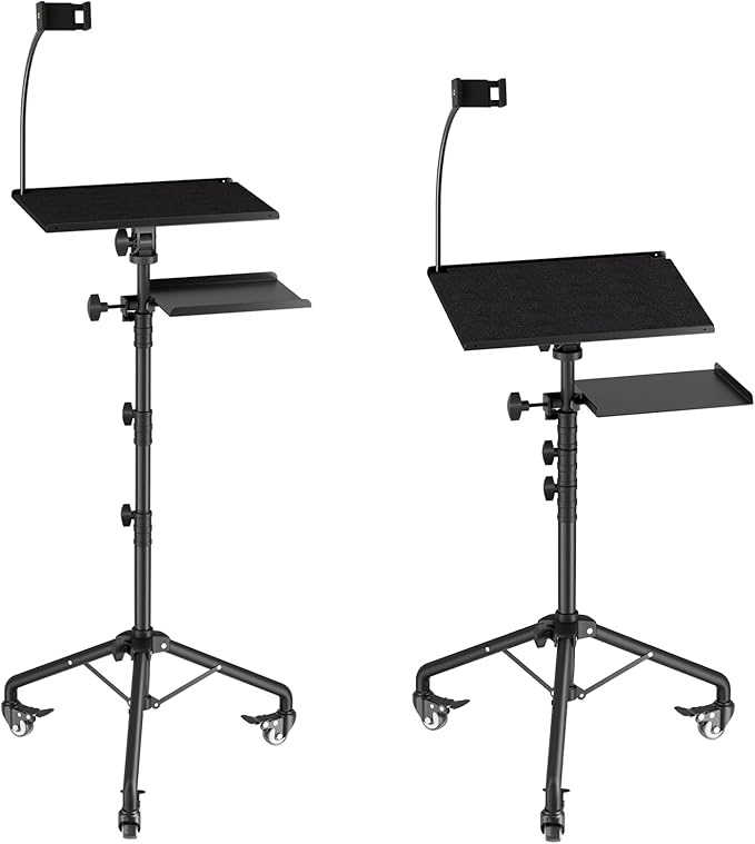 OUKMIC Projector Stand Tripod Laptop Tripod on Wheels