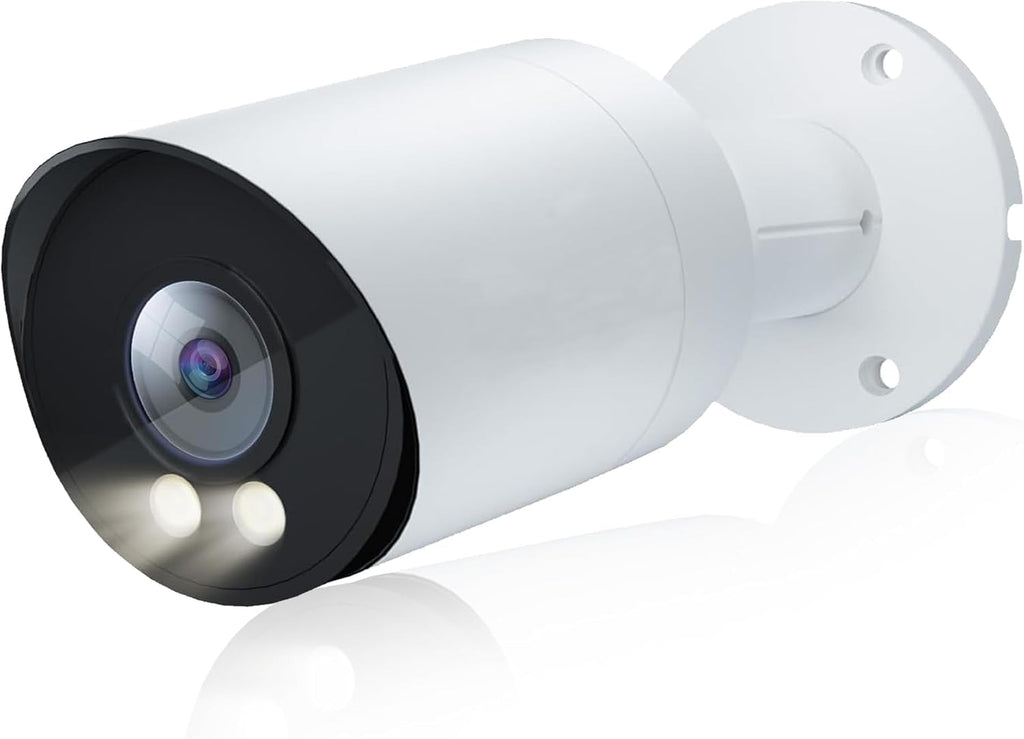 Real HD 6MP Add-On Full Color Night Vision Bullet POE IP Camera for IP NVR Systems, with Visiable White Lights, 105° Viewing Angle, Outdoor, Compatible with Ⲏіk NVR, NDAA Compliant