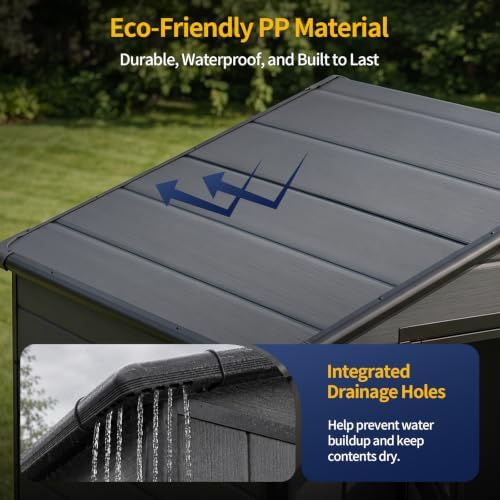 NORTHSKY 6 x 4.5 FT Outdoor Plastic Storage Shed with Floor